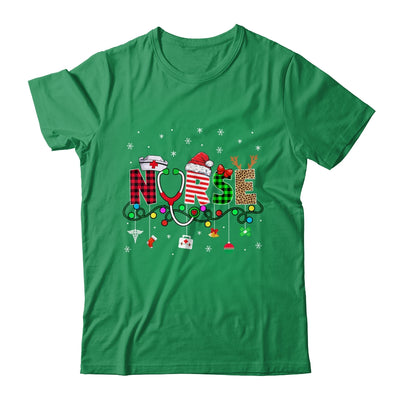 Christmas Crew Reindeer Nurse Buffalo Plaid Nurse Shirt & Sweatshirt | teecentury