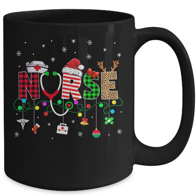 Christmas Crew Reindeer Nurse Buffalo Plaid Nurse Mug | teecentury