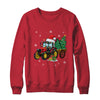 Christmas Farm Tractor Christmas Tree Lights Santa Farmer Shirt & Sweatshirt | teecentury