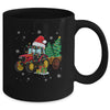 Christmas Farm Tractor Christmas Tree Lights Santa Farmer Mug | teecentury