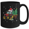 Christmas Farm Tractor Christmas Tree Lights Santa Farmer Mug | teecentury