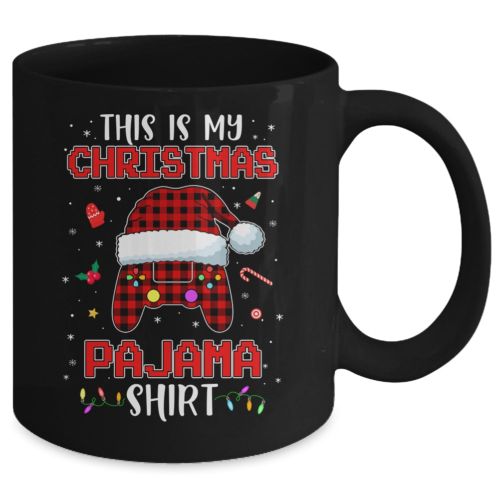 Christmas Gamer Santa Red Plaid This Is My Christmas Pajama Mug Coffee Mug | Teecentury.com