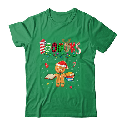 Christmas Gingerbread Books Librarian Reader Reading Teacher Shirt & Sweatshirt | teecentury