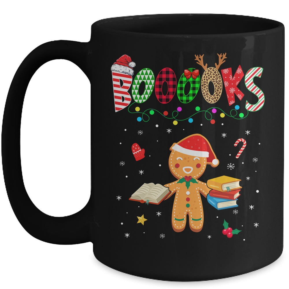 Christmas Gingerbread Books Librarian Reader Reading Teacher Mug | teecentury