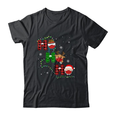 Christmas Ho Ho Ho Santa Reindeer Snowman Face Mask Pajama T-Shirt & Sweatshirt | Teecentury.com