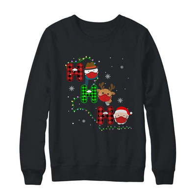 Christmas Ho Ho Ho Santa Reindeer Snowman Face Mask Pajama T-Shirt & Sweatshirt | Teecentury.com