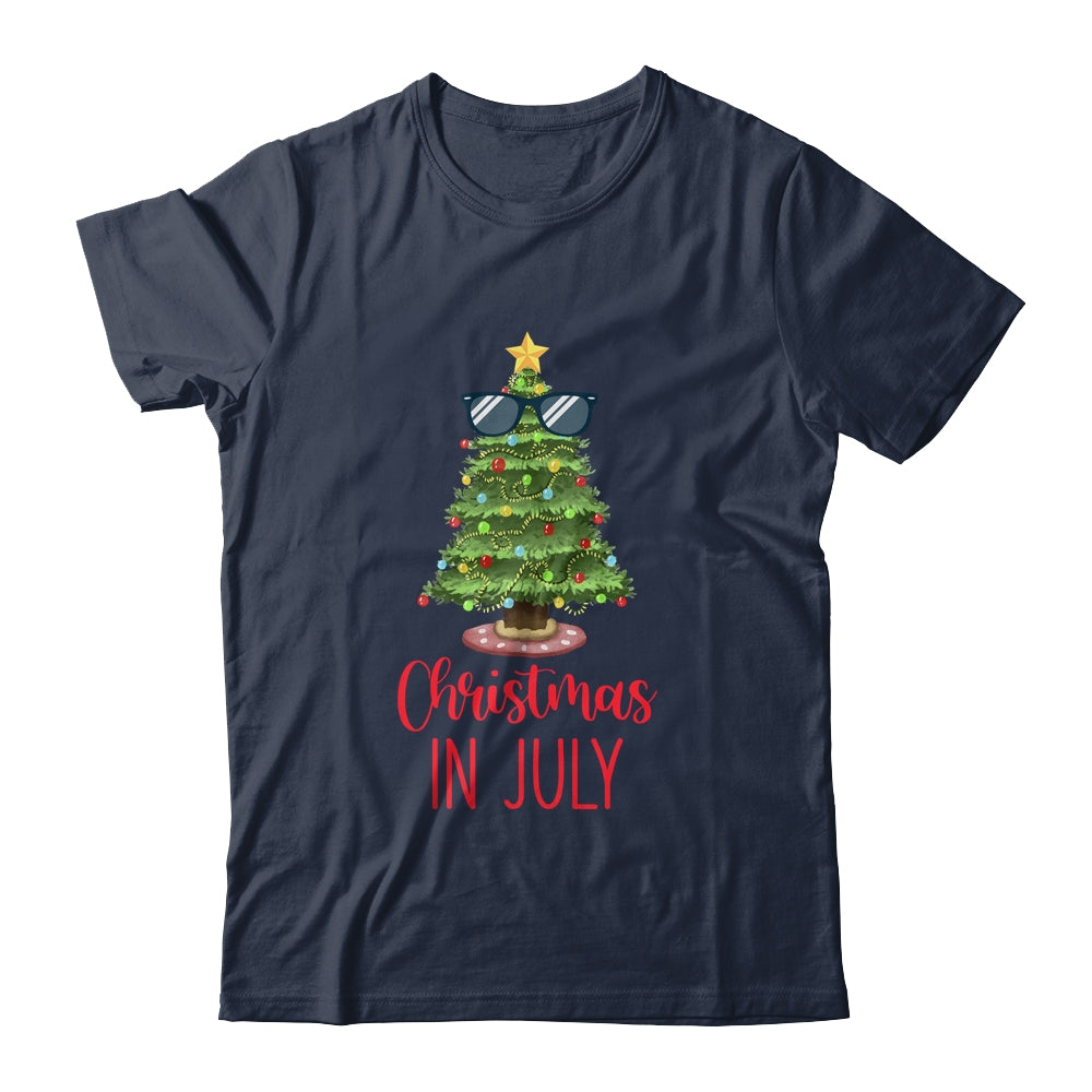 Christmas In July Christmas Tree Sunglasses Summer Vacation T-Shirt & Tank Top | Teecentury.com