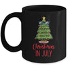 Christmas In July Christmas Tree Sunglasses Summer Vacation Mug Coffee Mug | Teecentury.com