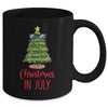 Christmas In July Christmas Tree Sunglasses Summer Vacation Mug Coffee Mug | Teecentury.com