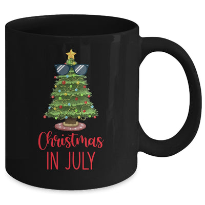 Christmas In July Christmas Tree Sunglasses Summer Vacation Mug Coffee Mug | Teecentury.com