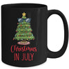 Christmas In July Christmas Tree Sunglasses Summer Vacation Mug Coffee Mug | Teecentury.com