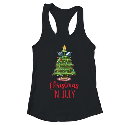 Christmas In July Christmas Tree Sunglasses Summer Vacation T-Shirt & Tank Top | Teecentury.com
