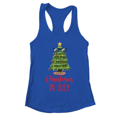 Christmas In July Christmas Tree Sunglasses Summer Vacation T-Shirt & Tank Top | Teecentury.com