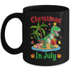 Christmas In July Dinosaur Xmas Tree T Rex Summer Vacation Mug | teecentury