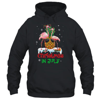 Christmas In July Funny Flamingo Pineapple Summer Shirt & Tank Top | teecentury