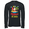 Christmas In July Funny Santa Summer Beach Vacation T-Shirt & Hoodie | Teecentury.com