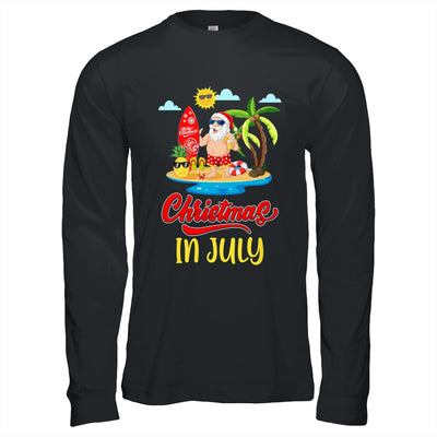 Christmas In July Funny Santa Summer Beach Vacation T-Shirt & Hoodie | Teecentury.com