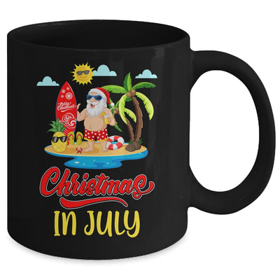 Christmas In July Funny Santa Summer Beach Vacation Mug Coffee Mug | Teecentury.com