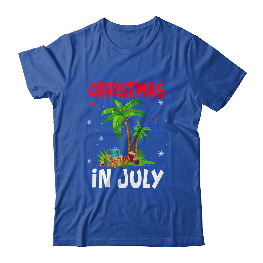 Christmas In July Palm Tree Xmas Tree Beach Summer Vacation Shirt & Tank Top | teecentury