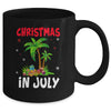 Christmas In July Palm Tree Xmas Tree Beach Summer Vacation Mug | teecentury