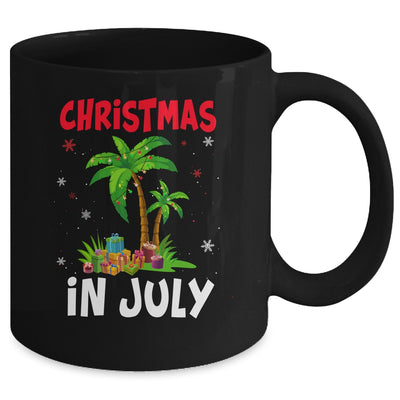 Christmas In July Palm Tree Xmas Tree Beach Summer Vacation Mug | teecentury