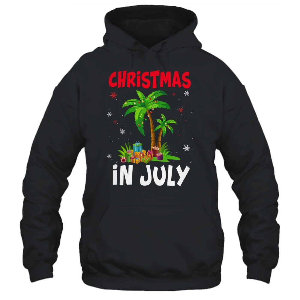 Christmas In July Palm Tree Xmas Tree Beach Summer Vacation Shirt & Tank Top | teecentury
