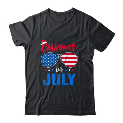 Christmas In July Santa Hat Sunglasses Summer Celebration T-Shirt & Tank Top | Teecentury.com