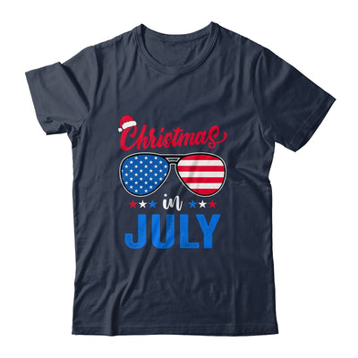 Christmas In July Santa Hat Sunglasses Summer Celebration T-Shirt & Tank Top | Teecentury.com