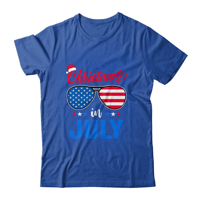Christmas In July Santa Hat Sunglasses Summer Celebration T-Shirt & Tank Top | Teecentury.com