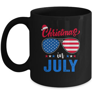 Christmas In July Santa Hat Sunglasses Summer Celebration Mug Coffee Mug | Teecentury.com
