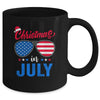 Christmas In July Santa Hat Sunglasses Summer Celebration Mug Coffee Mug | Teecentury.com