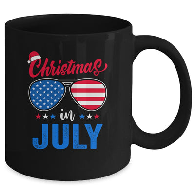 Christmas In July Santa Hat Sunglasses Summer Celebration Mug Coffee Mug | Teecentury.com