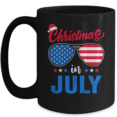 Christmas In July Santa Hat Sunglasses Summer Celebration Mug Coffee Mug | Teecentury.com