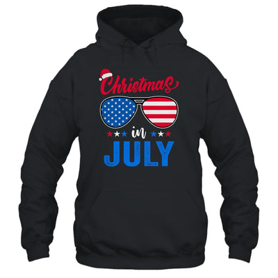 Christmas In July Santa Hat Sunglasses Summer Celebration T-Shirt & Tank Top | Teecentury.com