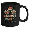 Christmas In July Santa Hat Sunglasses Summer Vacation Retro Mug | teecentury