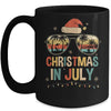 Christmas In July Santa Hat Sunglasses Summer Vacation Retro Mug | teecentury