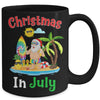 Christmas In July Santa Tie Dye Summer Surf Surfing Surfer Mug | teecentury