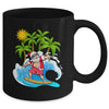 Christmas In July Summer Santa Claus Beach Hawaii Surf Mug | teecentury