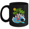 Christmas In July Summer Santa Claus Beach Hawaii Surf Mug | teecentury