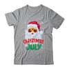 Christmas In July Summer Santa Sunglasses Xmas Funny Shirt & Tank Top | teecentury