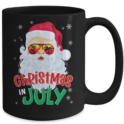 Christmas In July Summer Santa Sunglasses Xmas Funny Mug | teecentury