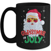 Christmas In July Summer Santa Sunglasses Xmas Funny Mug | teecentury