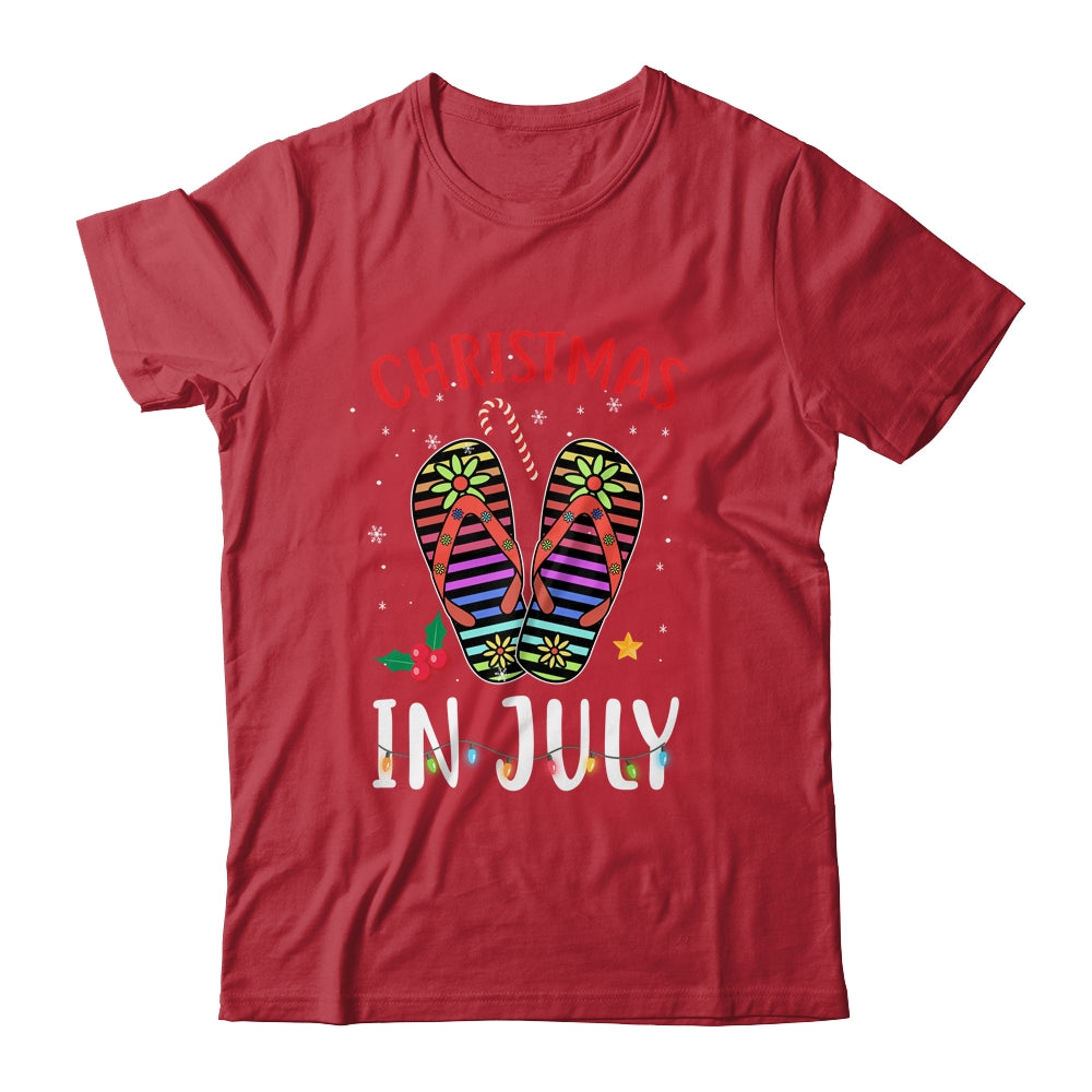 Christmas In July Summer Vacation Flip Flops T-Shirt & Tank Top | Teecentury.com