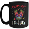 Christmas In July Summer Vacation Flip Flops Mug Coffee Mug | Teecentury.com