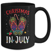 Christmas In July Summer Vacation Flip Flops Mug Coffee Mug | Teecentury.com