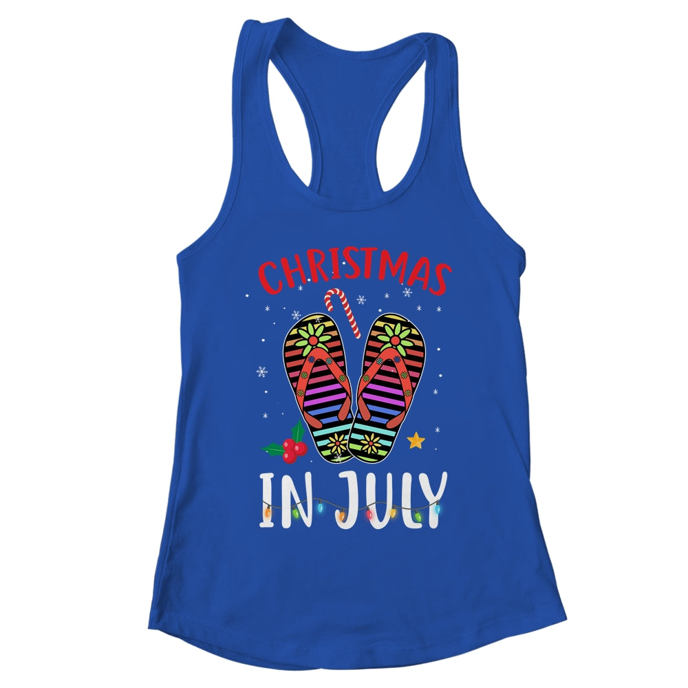 Christmas In July Summer Vacation Flip Flops T-Shirt & Tank Top | Teecentury.com