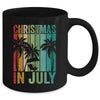 Christmas In July Vintage Beach Palms Hawaii Summer Party Mug Coffee Mug | Teecentury.com