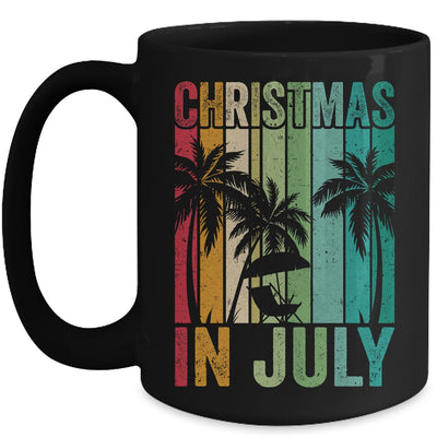 Christmas In July Vintage Beach Palms Hawaii Summer Party Mug Coffee Mug | Teecentury.com