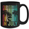 Christmas In July Vintage Beach Palms Hawaii Summer Party Mug Coffee Mug | Teecentury.com