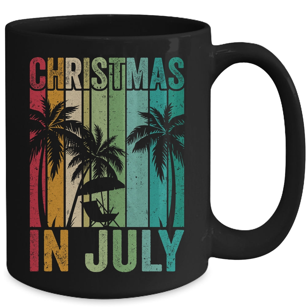 Christmas In July Vintage Beach Palms Hawaii Summer Party Mug Coffee Mug | Teecentury.com